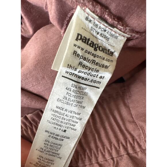 PATAGONIA Hampi Rock Pants Evening Mauve Size 8 - Picture 10 of 12